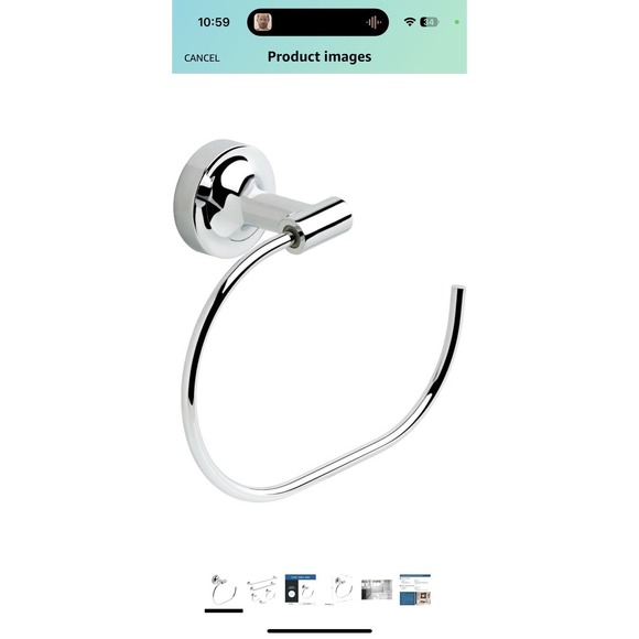 Franklin Brass Other - Franklin Brass Voisin‎ Towel Ring, Polished Chrome, VOI46-PC